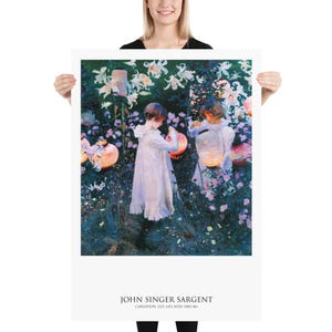 John Singer Sargent "Carnation, Lily, Lily, Rose" Art Poster | Museum Quality Giclée Print 70x100 CM