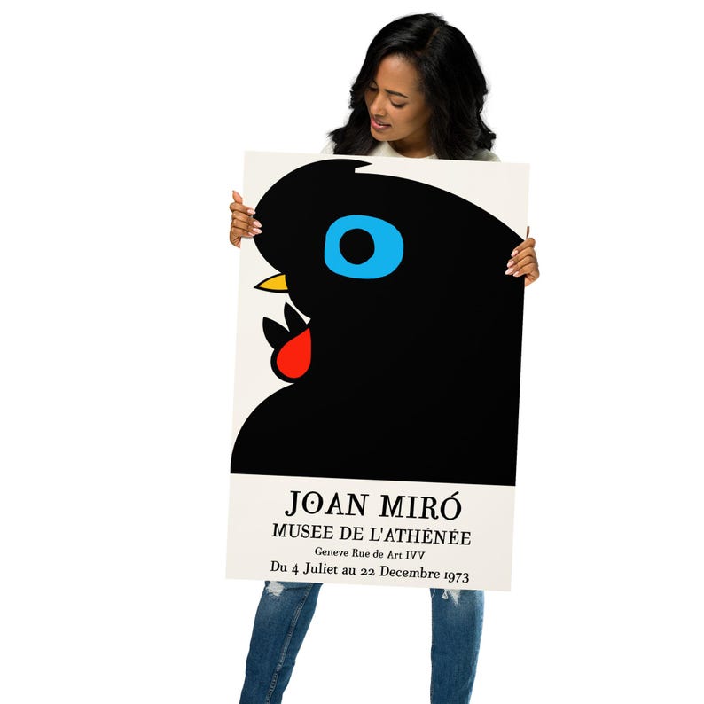 Joan Miró Exhibition Poster, 1973 | Mid-Century Modern Wall Art | Museum Quality Giclée Print 20x30 inches