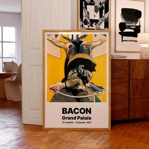 Francis Bacon Exhibition Poster | Grand Palais, 1972 | French Art Prints | Museum Quality Giclée | After Second Version of Painting 1946
