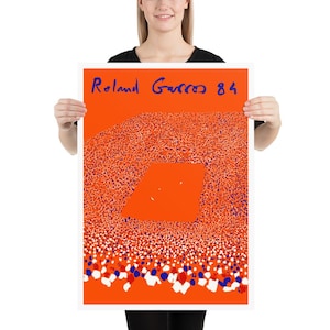 Roland Garros, 1984 | Tennis Poster | by Curated Studio Art