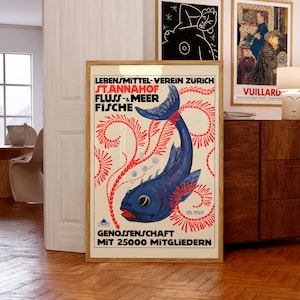 Carteles publicitarios suizos / Asociación de Alimentos de Zúrich por Sebastian Oesch, 1914 / Impresión Giclée de calidad museística / Interior de restaurante y pastelería
