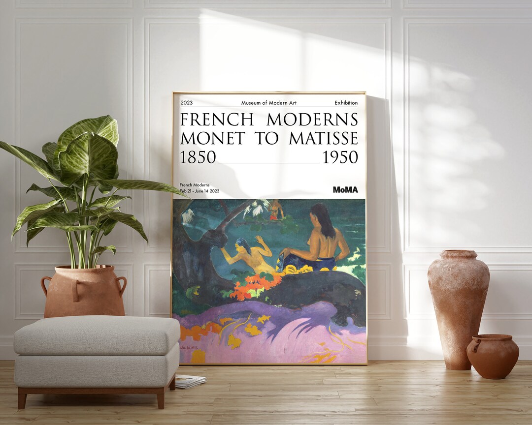 Tableau Toile Gauguin 'Fatata Te Miti' – Reproduction Haut De Gamme Sur Cadre Bois, Sur Mesure, Fabrication Italienne