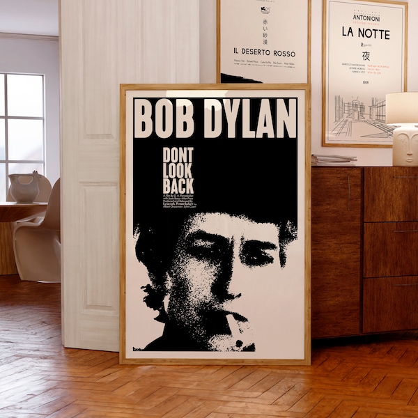 Bob Dylan: Dont Look Back (1967) Movie Poster | Mid-Century Modern Film Poster | Birthday and Christmas Gifts Idea