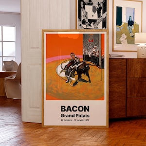 Cartel de la exposición de Francis Bacon / Grand Palais, 1972 / Estudio para la Corrida de Toros n.º 1, 1969 / Impresión Giclée de calidad museística / Regalo de Navidad y cumpleaños