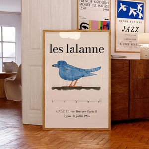 Póster de aves Les Lalanne, 1975 / Impresión de exposición francesa de mediados de siglo / Giclée con calidad de museo / Regalo de Navidad