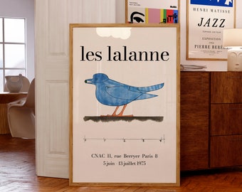 Vogelposter van Les Lalanne, 1975 | Moderne Franse tentoonstelling uit het midden van de eeuw | Giclée van museumkwaliteit | Kerstcadeau