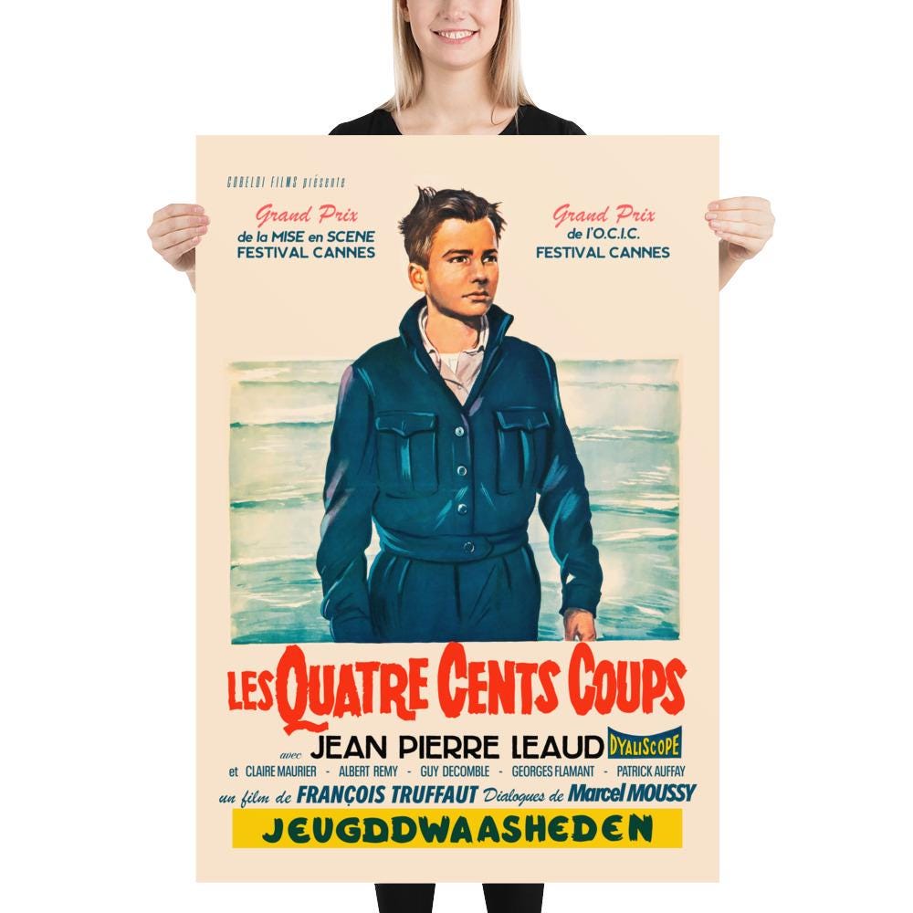大人は判ってくれない (1959) フランス版ポスター | トリュフォー