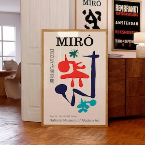 Joan Miró Exhibition Poster | Mid-Century Modern Posters | National Museum of Modern Art, Tokyo, 1966