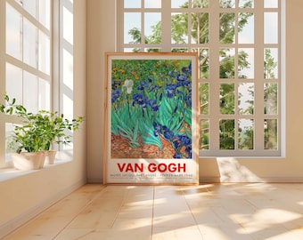 Van Gogh Exhibition Poster | Irises 1889 | Museum Wall Art