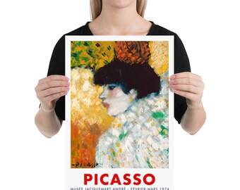 ピカソ展ポスター |横顔の女性、1901 |美術館品質のジークレー印刷