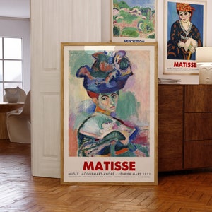 Poster della mostra Matisse / Femme au chapeau (Donna con cappello), 1905 / Giclée di qualità museale / Regalo di compleanno / Museo Jacquemart