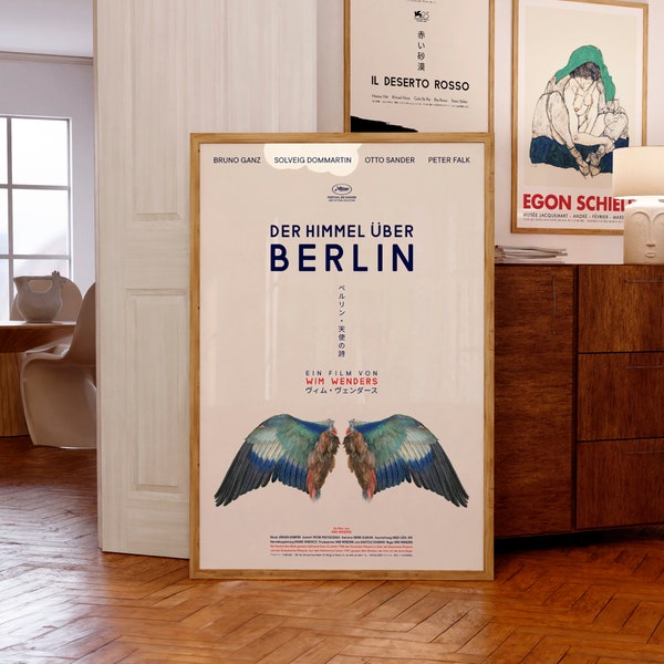 Der Himmel über Berlin (1987) Japanese Movie Poster | Wings of Desire by Wim Wenders German Movie Poster | Designed by Curated Studio Art