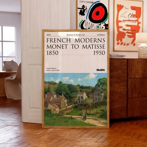 L'Hermitage a Pontoise, 1867 / Manifesto della mostra del Camille Pissarro Museum - MoMA / Idea regalo di compleanno / Stampe d'arte francese