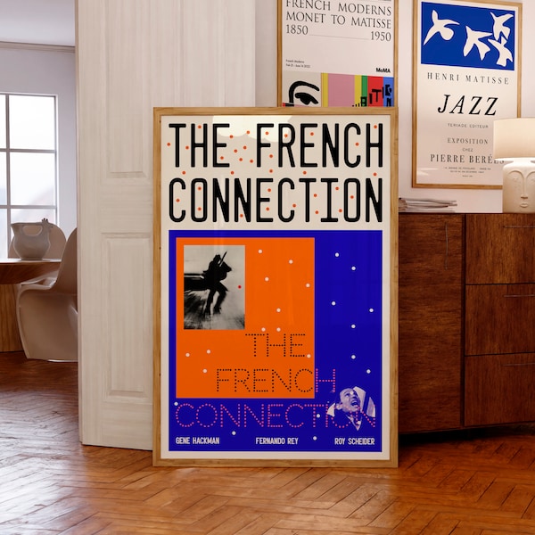 The French Connection (1971) Movie Poster | Mid-Century Modern Film Posters | Birthday & Christmas Gifts  | Gene Hackman Movies