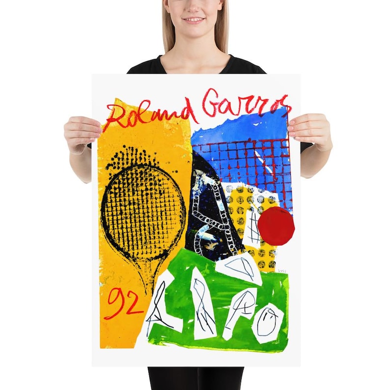Roland Garros, 1992 | Tennis Poster | by Curated Studio Art