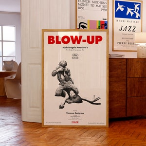 Locandina del film Blow-Up (1966) / Michelangelo Antonioni / Festival di Cannes / Locandina del film Mid-Century Modern / Regalo per gli amanti del cinema