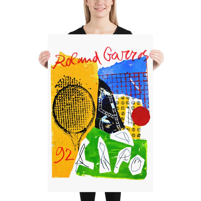 Roland Garros, 1992 | Tennis Poster | by Curated Studio Art