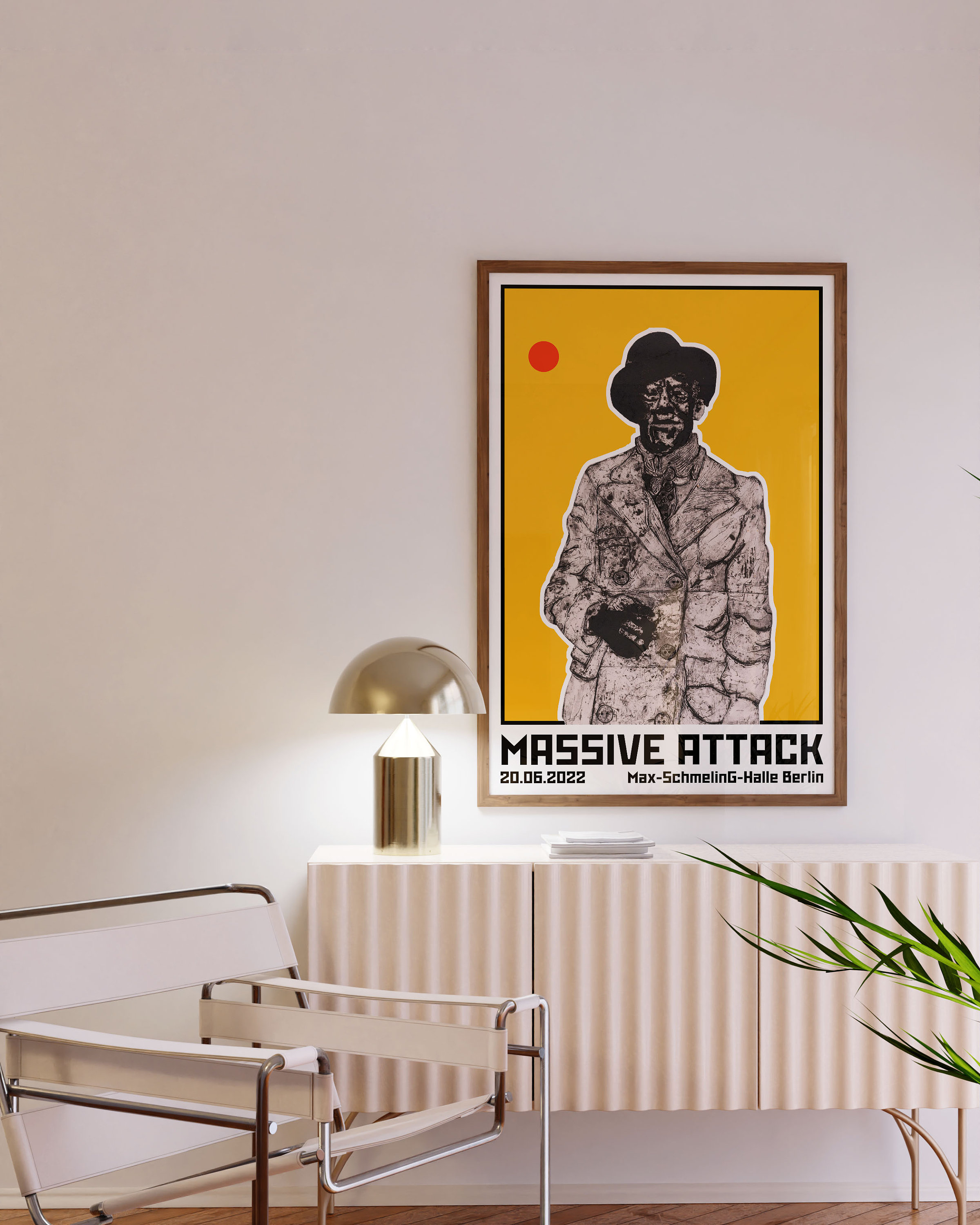 Massive Attack Berlin 2022 Concert Poster | Mid-century Modern