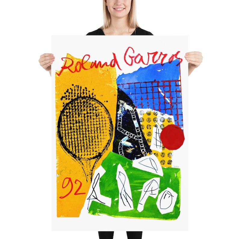 Roland Garros, 1992 | Tennis Poster | by Curated Studio Art