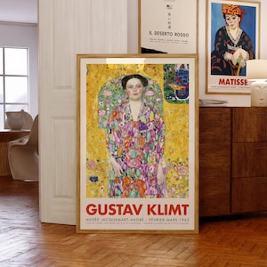 Gustav Klimt Exhibition Poster | Portrait Of Eugenia Primavesi, 1913 | Museum-Quality Giclée | Birthday Gift Idea | Musée Jacquemart-André