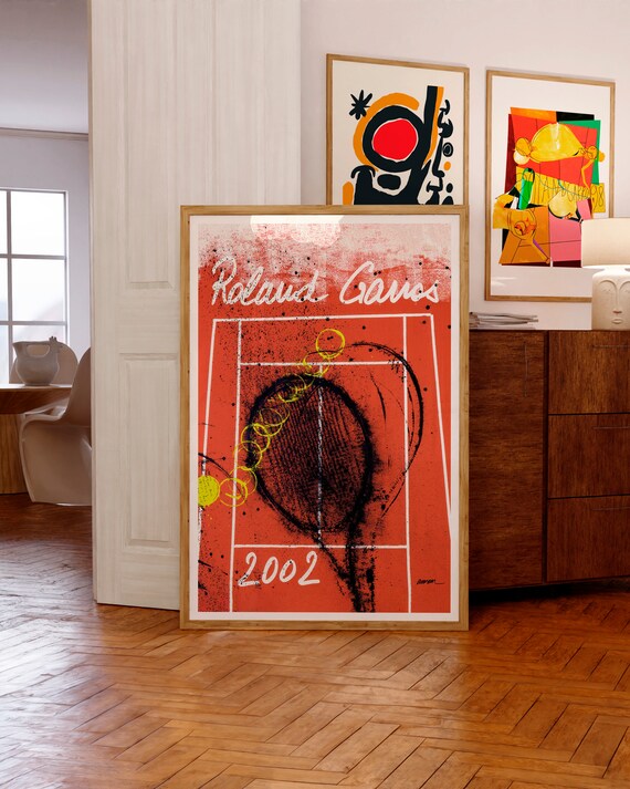 Roland Garros 2002 Tennis Art Print, Museum-Quality Giclée