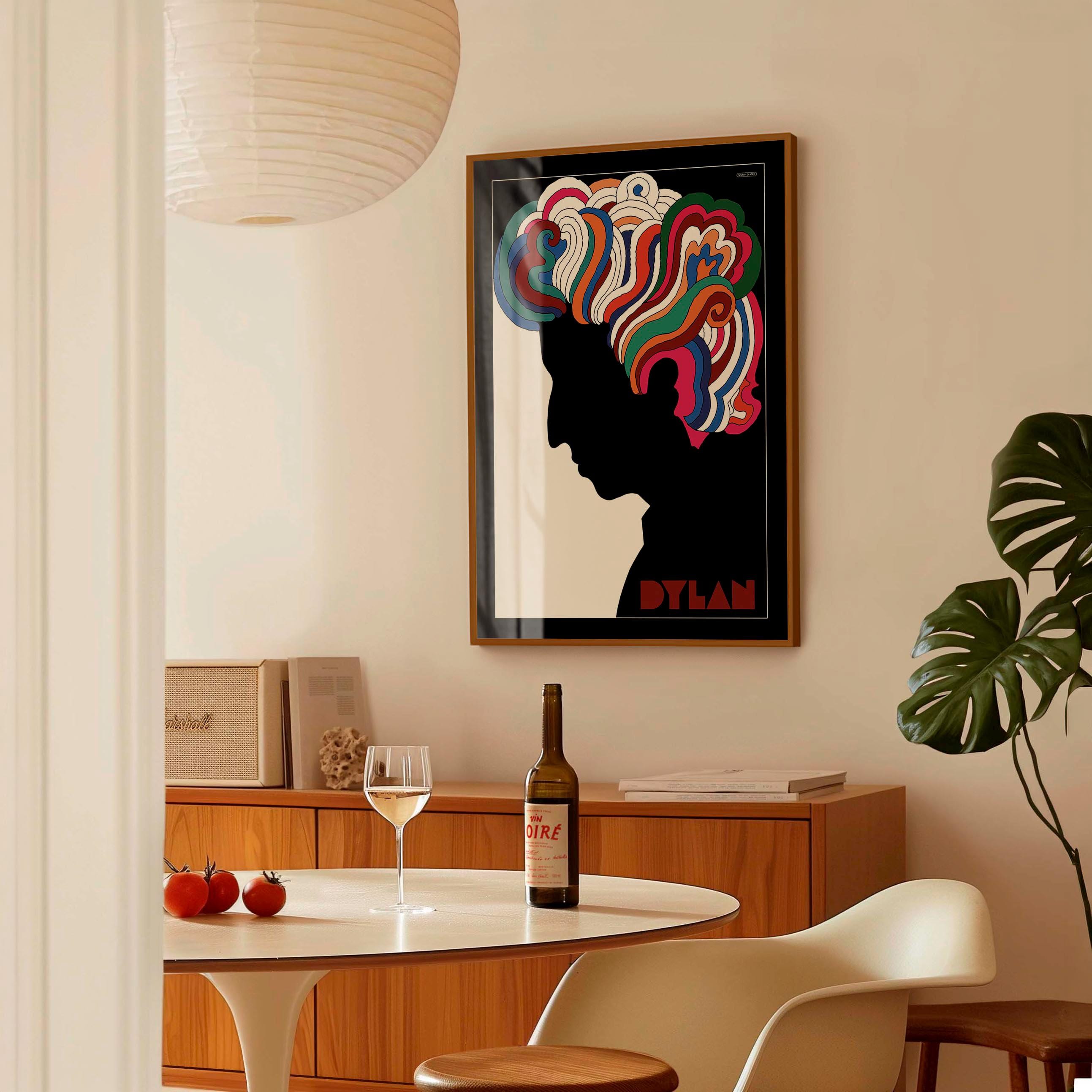 Bob Dylan Milton Glaser Poster 1966 | Mid-century Modern Wall Art