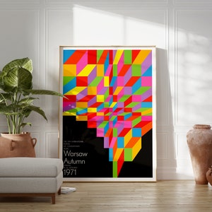 Warsaw Autumn, 1971 | Hubert Hilscher Poster | Mid-Century Modern Wall Art | Rare Music Posters