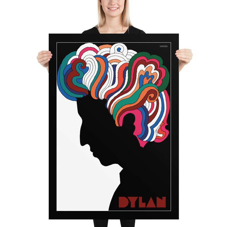 Bob Dylan, 1966 Milton Glaser Poster Birthday Gift Idea Mid-Century Modern Wall Art 70×100 cm