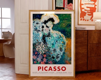 オリジナルのヴィンテージフランス展覧会ポスター、「パリ ピカソ