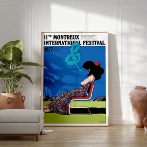Montreux Jazz Festival, 1977 | Milton Glaser Poster | Birthday Gift Idea