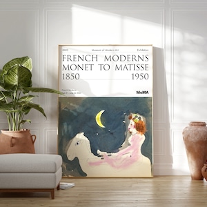 L'ecuyere dans la nuit, 1926 / Poster della mostra Marc Chagall / MoMA / Idea regalo di compleanno