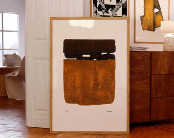 Pierre Soulages Art Print | Eau-forte XXVI, 1974 | Museum-Quality Giclée | Christmas Gift Ideas | Mid-Century Modern French Art Posters