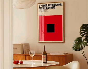 V Premio Internacional Dibujo Joan Miro, 1966 | Mid-Century Modern Miro Exhibition Poster