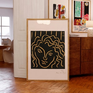 Stampa artistica Matisse / Tete de femme en mascaron, 1938 / Stampa Giclée di qualità museale / Arte murale moderna di metà secolo / Arte francese