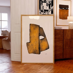 Pierre Soulages Art Print | Eau-forte XX, 1972 | Museum-Quality Giclée | Christmas Gift Ideas | Mid-Century Modern French Art Lithograph