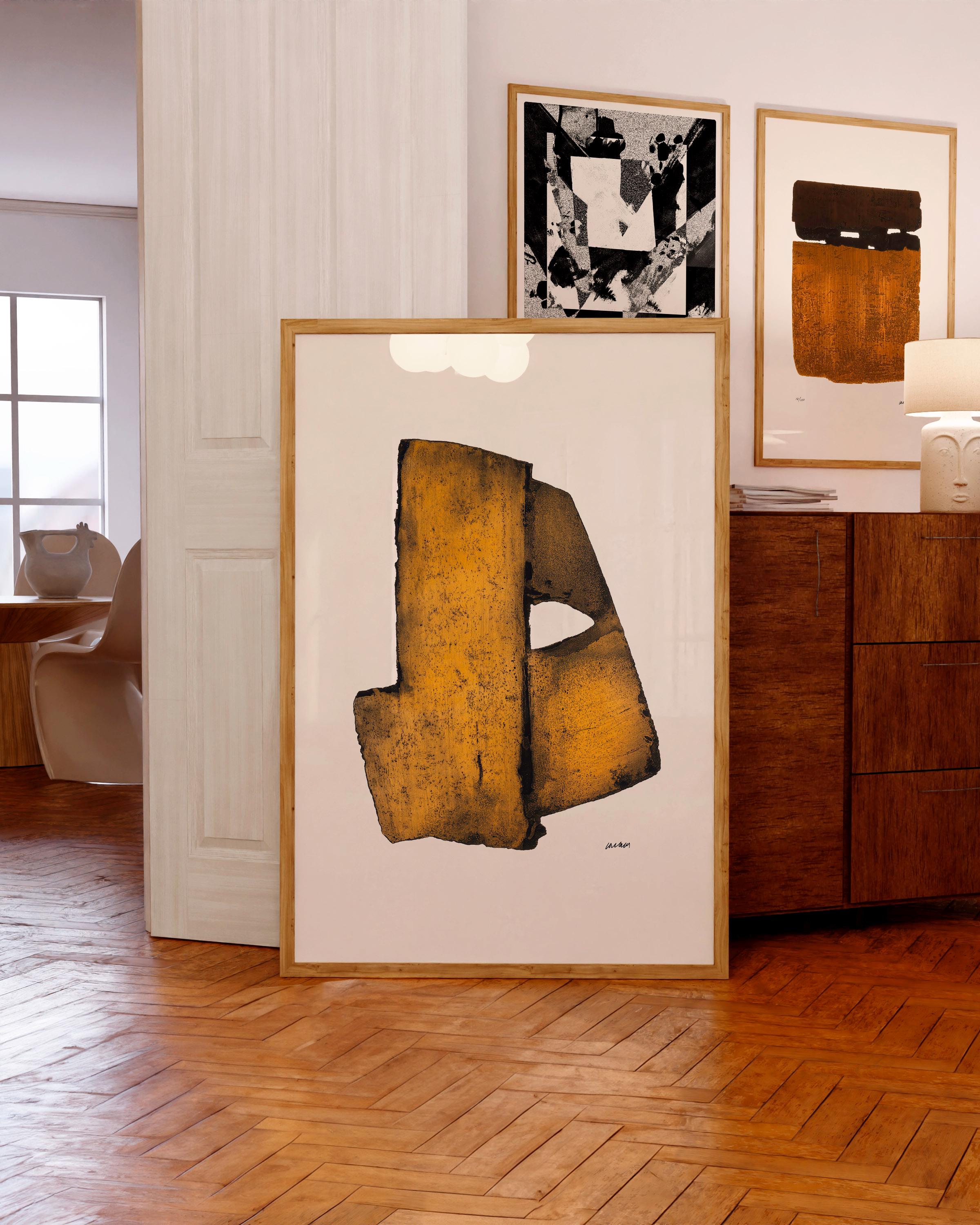 Pierre Alechinsky, lithographie originale signée, A l'imprimerie, 1975