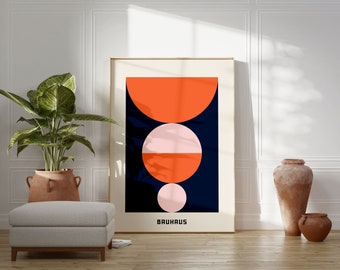 Bauhaus Poster | Mid-Century Modern Art | Danish Pastel Prints