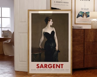 John Singer Sargent Exhibition Poster | Portrait of Madame X, 1884 | Museum-Quality Giclée Printing | Musée Jacquemart-André