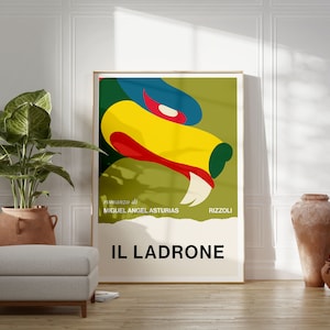 Mid-Century Modern Poster | Mario Dagrada Book Cover Design | Kids Room Decor | Birthday Gift Idea | Rizzoli