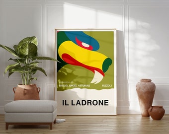 Mid-Century Modern Poster | Mario Dagrada Book Cover Design | Kids Room Decor | Birthday Gift Idea | Rizzoli