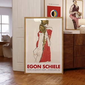 Egon Schiele Exhibition Poster | Mother and Daughter, 1913 | Museum-Quality Giclée | Birthday Gift Idea | Musée Jacquemart-André