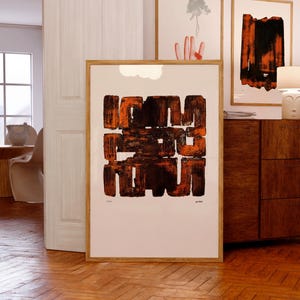 Impressão artística de Pierre Soulages | Água-forte nº 11 (R. XI) | Giclée com qualidade de museu | Ideias para presentes de Natal | Pôsteres de arte francesa moderna de meados do século