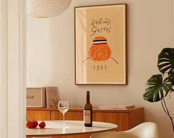 Roland Garros 1981 Tennis Poster | Spanish Pop Art | by Eduardo Arroyo