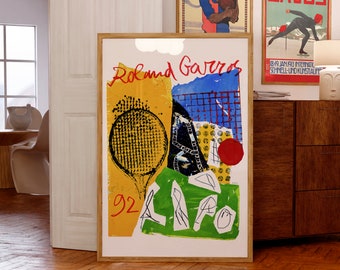 Roland Garros, 1992 | Tennis Poster | Museum-Quality Giclée Printing | Birthday & Christmas Gift Ideas | Contemporary Wall Art