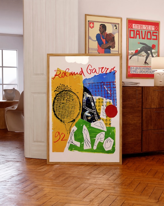 Roland Garros 1992 Tennis Poster | Museum-Quality Giclée Art