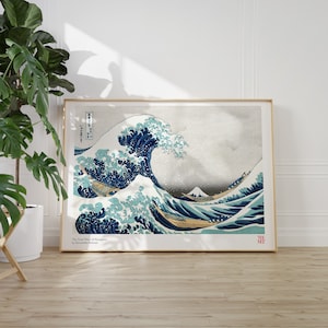 The Great Wave off Kanagawa Art Poster by Katsushika Hokusai | Museum Quality Giclée Print | Japanese Wall Art Decor