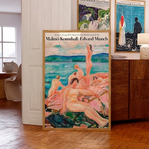 Edvard Munch Exhibition Poster | Midsummer, 1915 | Vibrant Expressionist Art | Museum Quality Giclée Print | Christmas and Birthday Gift