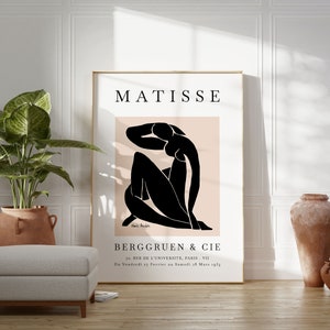 Matisse Exhibition Poster | Berggruen & Cie Papiers | Mid-Century Modern Print | Housewarming Gifts