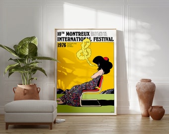 Montreux Jazz Festival, 1976 | Milton Glaser Poster | Birthday Gift Idea