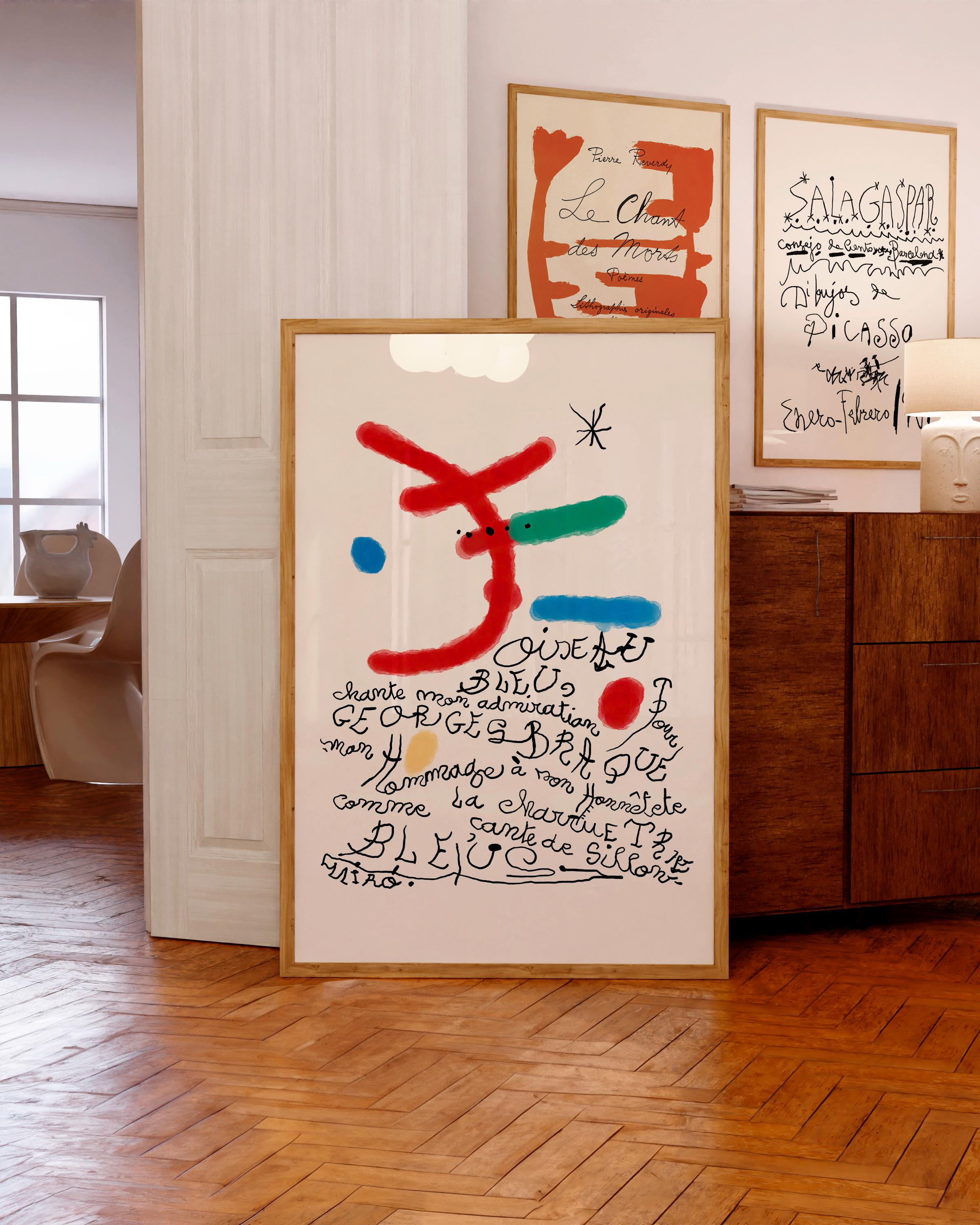 Joan Miró Exhibition Poster | Poême Pour Georges Braque, 1964